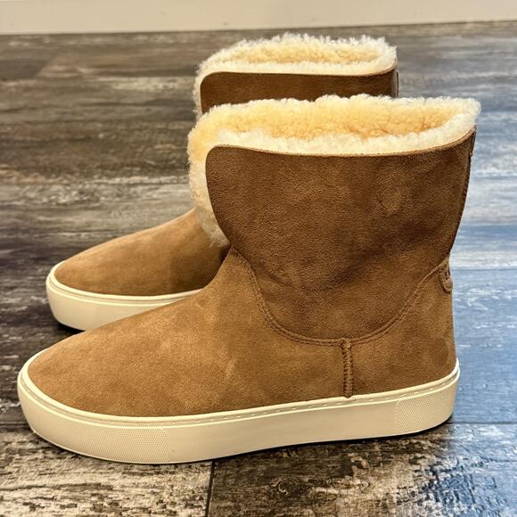 UGG Boots Womens Size 8 Brown Neumel Platform Shearling Lined Suede Winter Shoes - Picture 7 of 14
